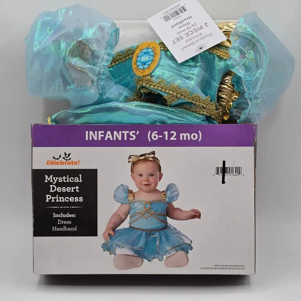 Way to Celebrate Infant Mystical Desert Princess Halloween Costume Blue 6-12M